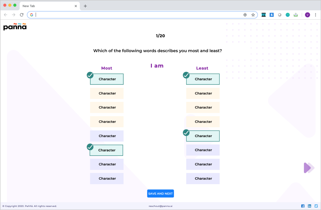 Panna Questionnaire Interface