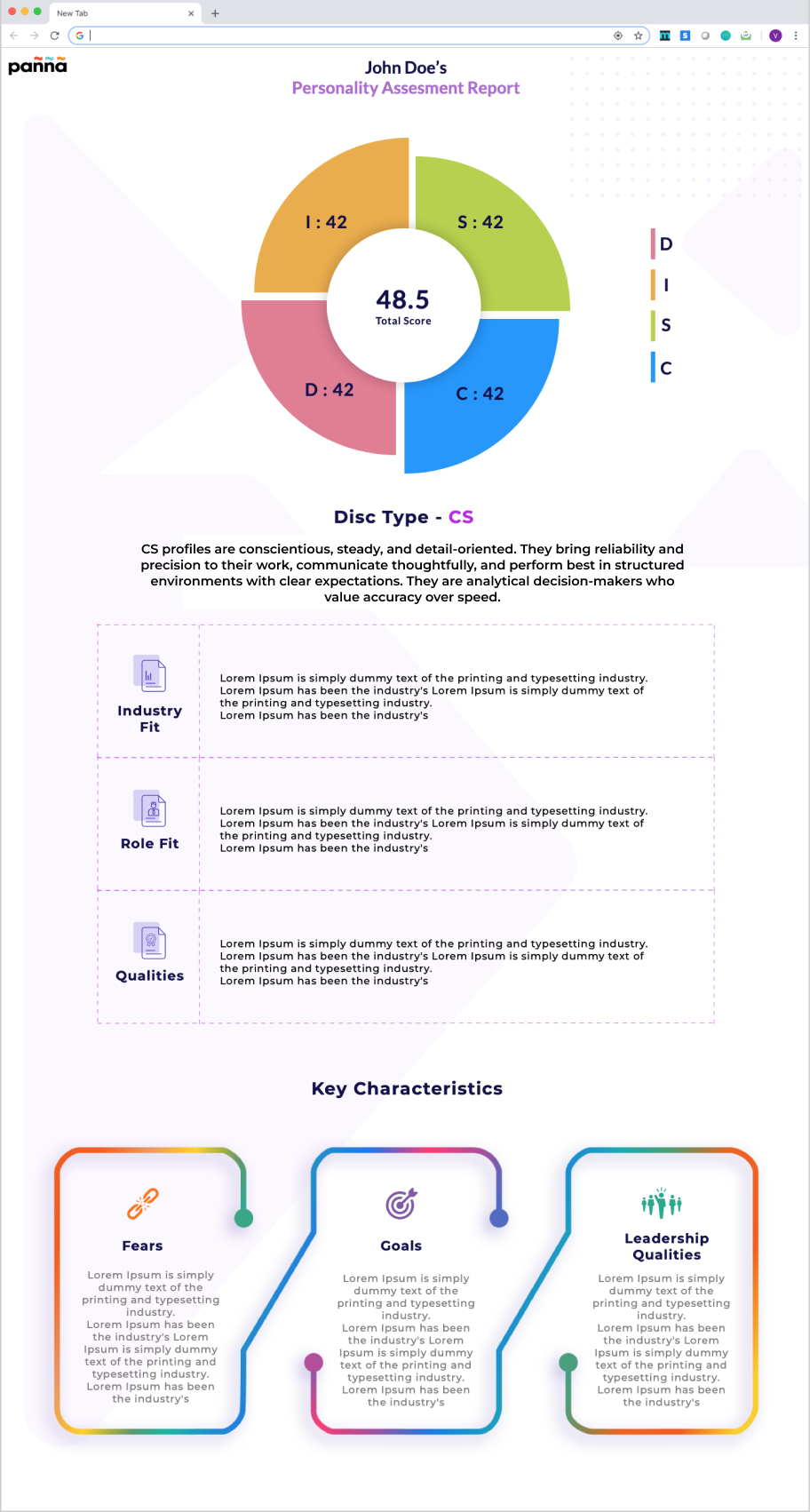 Recruiter Dashboard with DISC Results